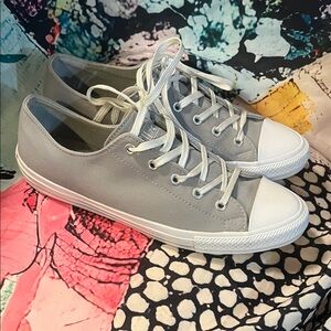 Converse Gray and White Canvas Sneakers